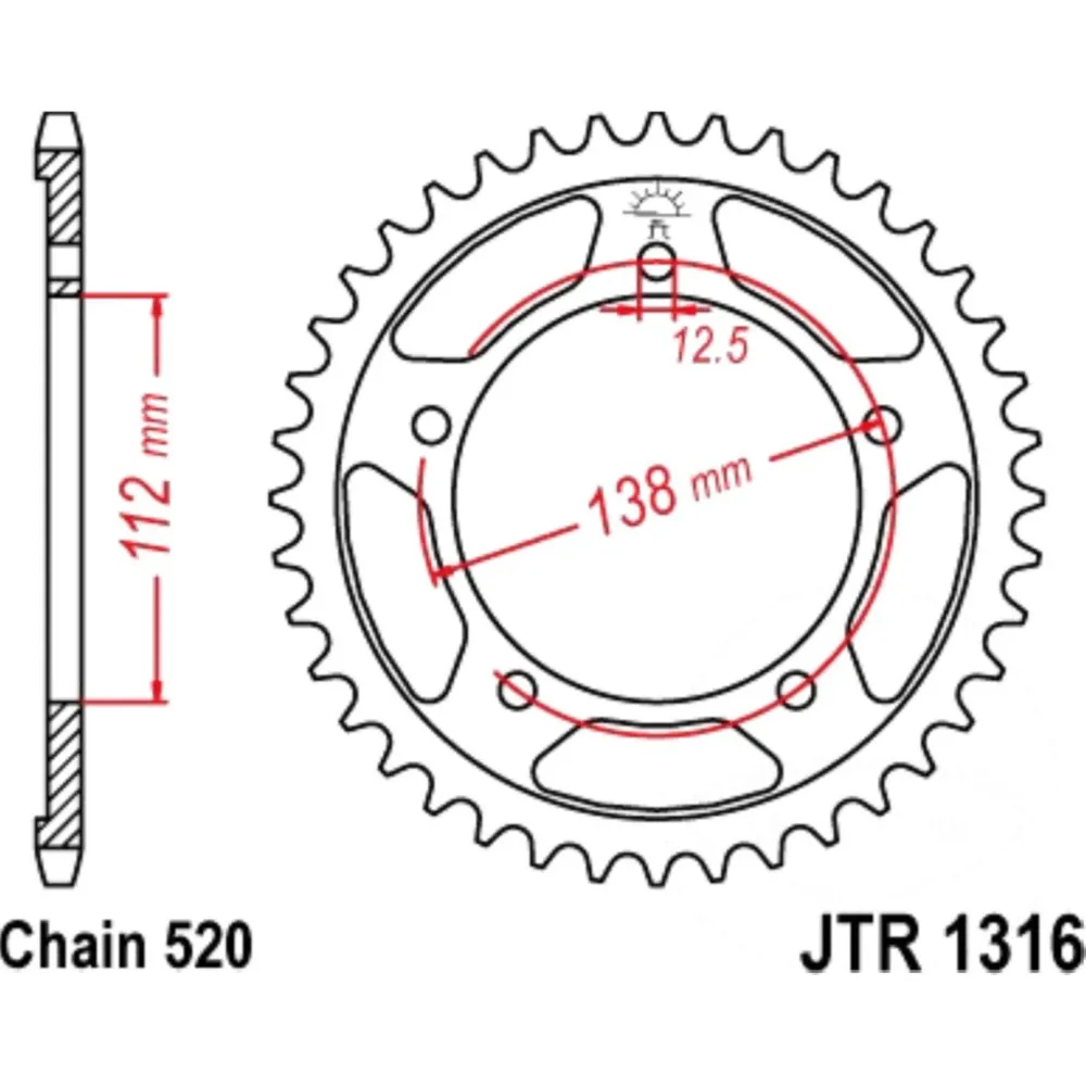 Rear sprocket 41 tooth pitch 520 silver_1