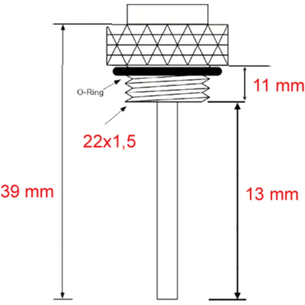 Öltemperatur Direktmesser JMP 22X1. 5 mm passend für: Ducati Su
