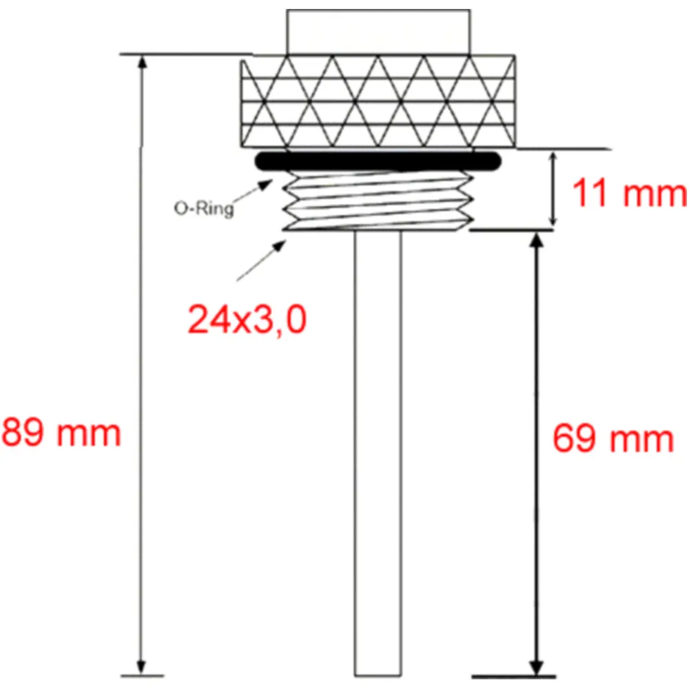 Öltemperatur Direktmesser JMP 24X3MM passend für: Honda VT, NT,