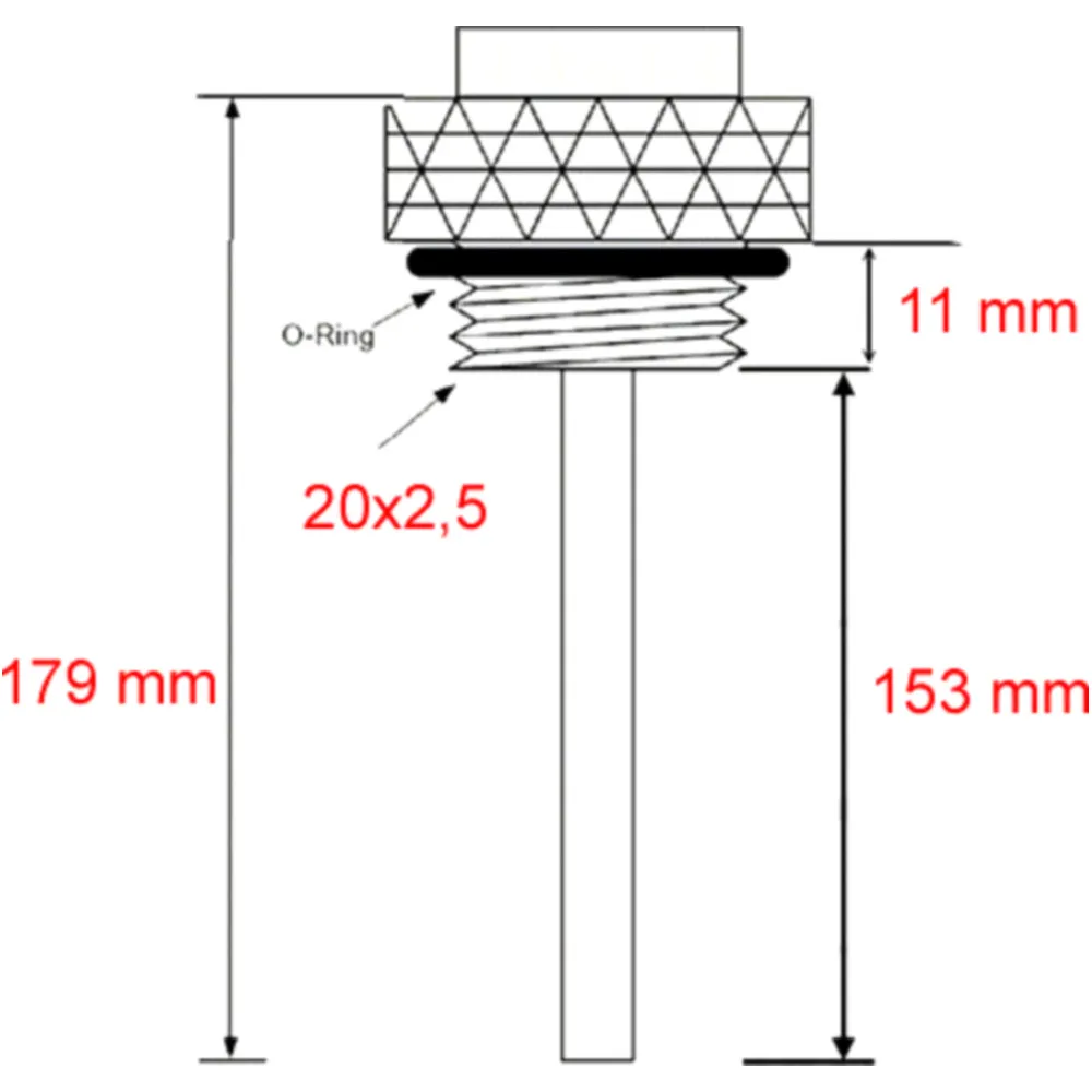 Öltemperatur Direktmesser JMP 20X2. 5 mm Alternative: 7090301 p