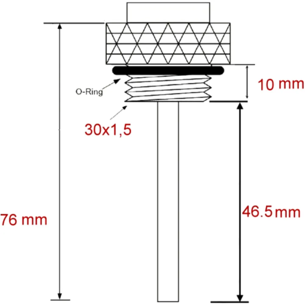 Öltemperatur Direktmesser JMP 30X1. 5 mm Alternative: 7090056 p