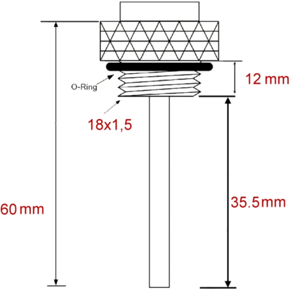 Öltemperatur Direktmesser JMP 18X1. 5 mm Alternative: 7090059 p