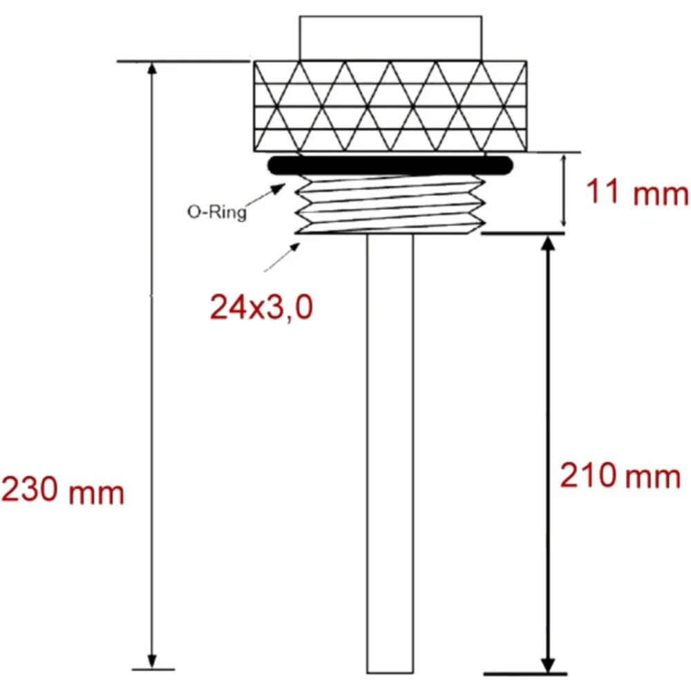 Öltemperatur Direktmesser JMP 24X3MM Alternative: 7090063 passe