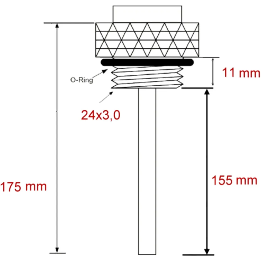 Öltemperatur Direktmesser JMP 24X3MM Alternative: 7090065 passe