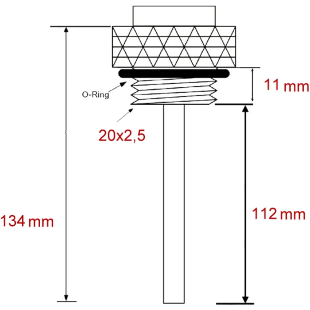 Öltemperatur Direktmesser JMP 20X2. 5 mm Alternative: 7090074 p