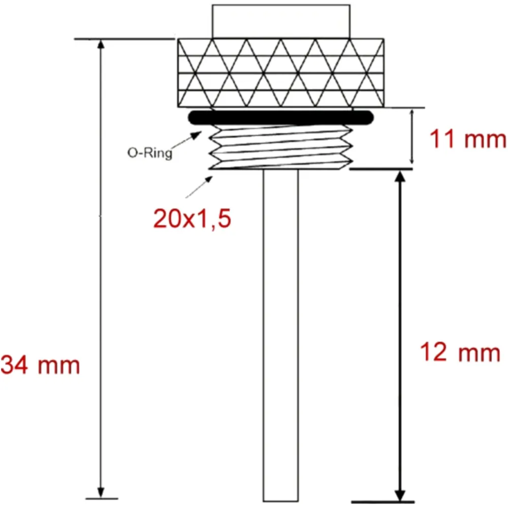 Öltemperatur Direktmesser JMP 20X1. 5 mm passend für: Suzuki GZ