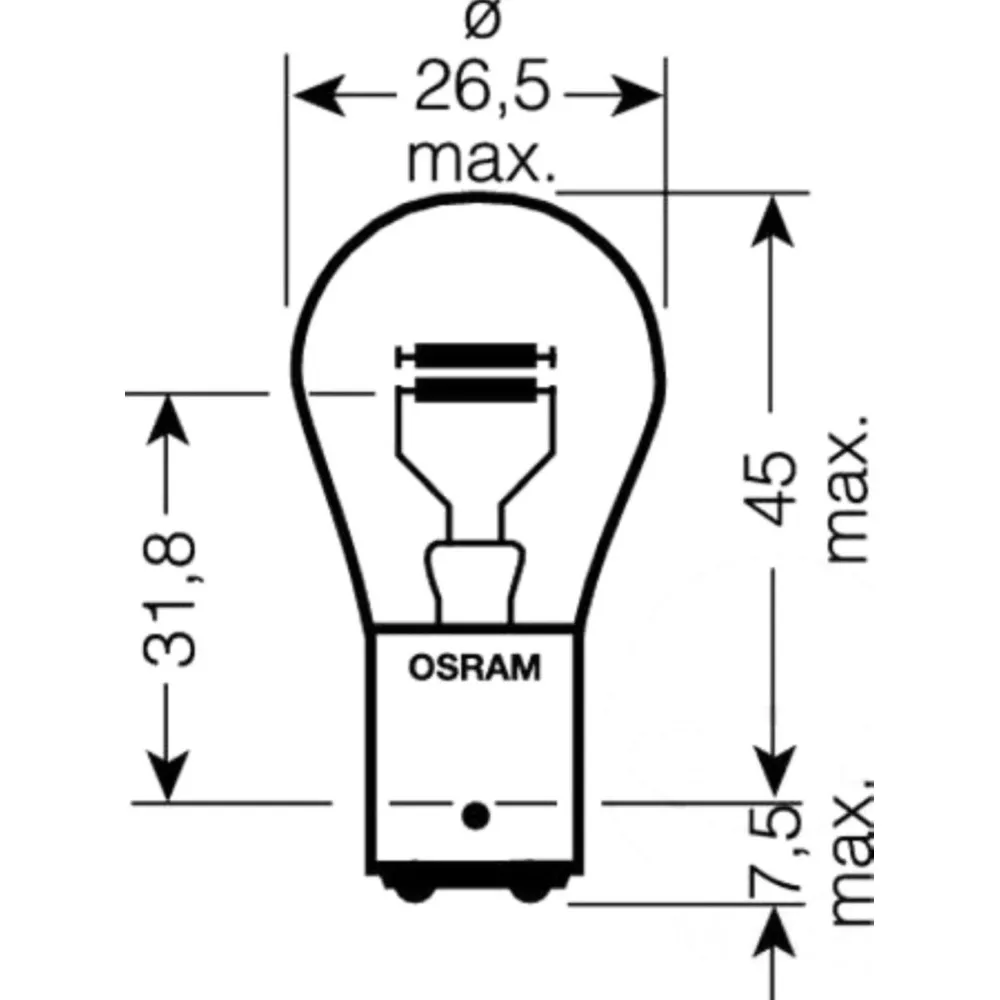 Lampe 12V21/4W BAZ15D 2er Blister_1