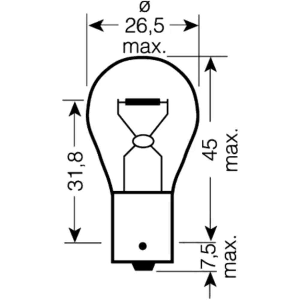 Lampe 12V21W BA15S Osram siehe 1590368 11/24 passend für: Honda