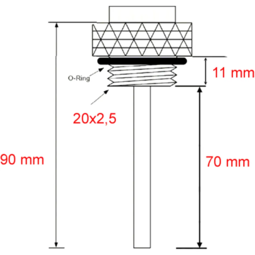 Öltemperatur Direktmesser JMP 20X2. 5 mm passend für: Honda CB,