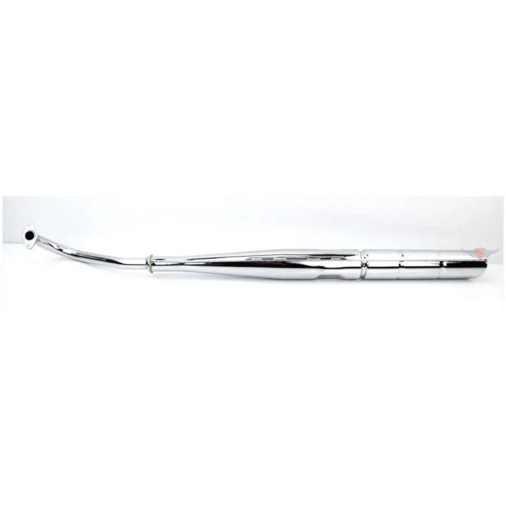 Exhaust chromed 22mm manifold silencer insert for moped, mop_1