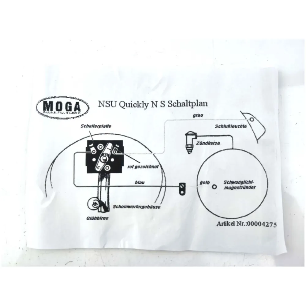 Wiring harness Goebel oil resistant 26 inch for NSU Quickly _1
