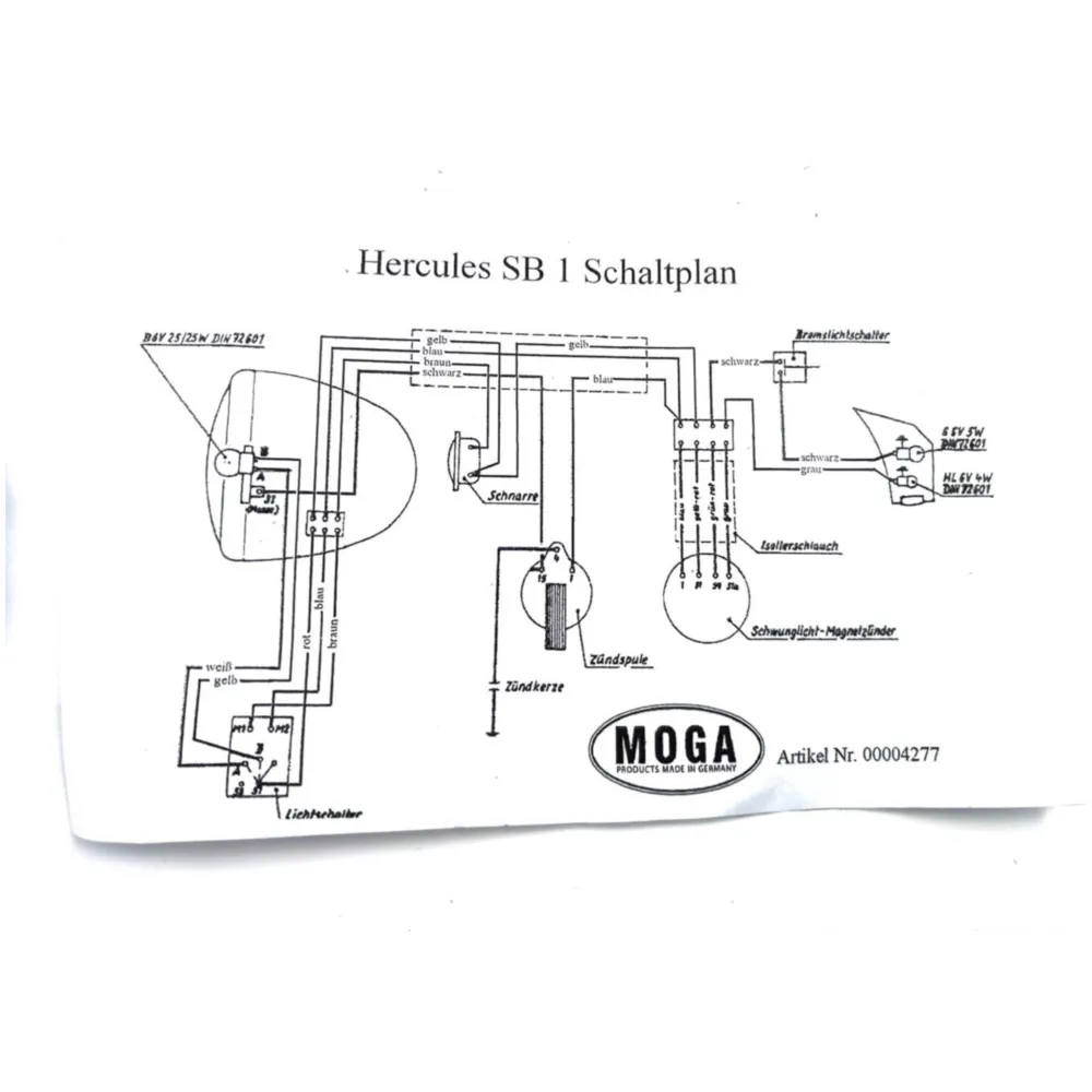 Kabelbaum Komplett Schwarz für Hercules, Sport Bike SB 1 MG0_1