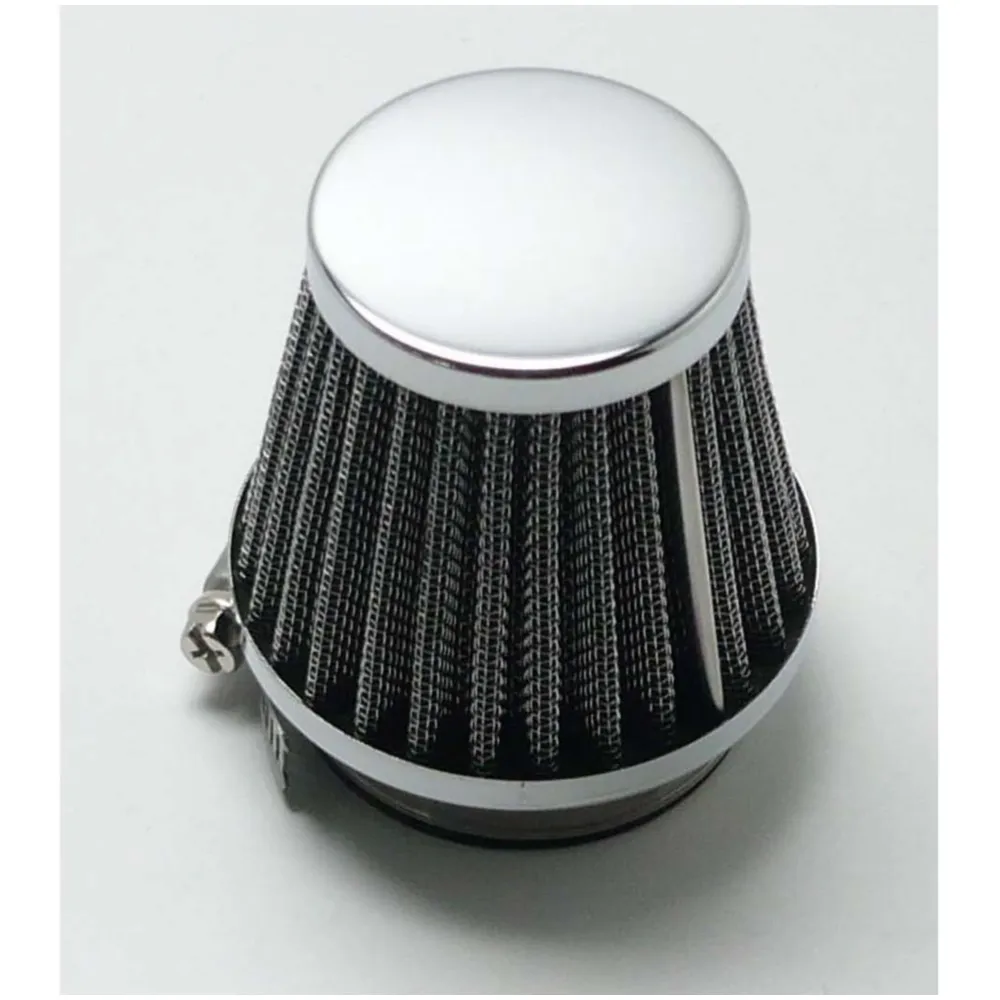 Air filter 48mm black silver for Zündapp, Kreidler, Hercules_1