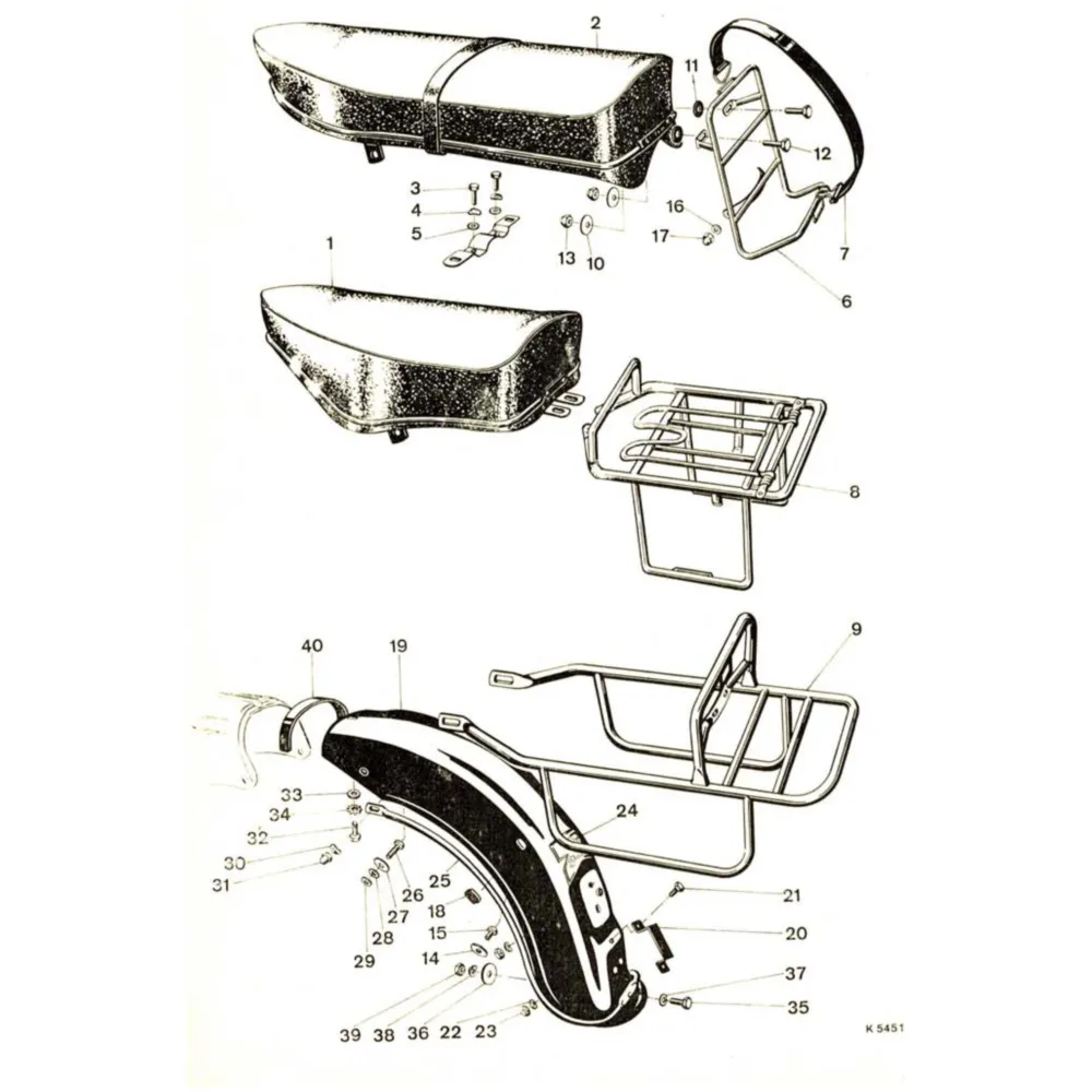 Mudguard sealing rubber for Kreidler Florett egg tank, Super_1