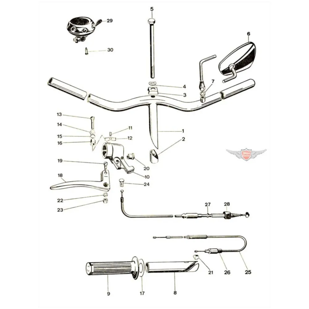 Schraube Magura M4 x 9mm für Kreidler Florett Büffeltank MG0_1