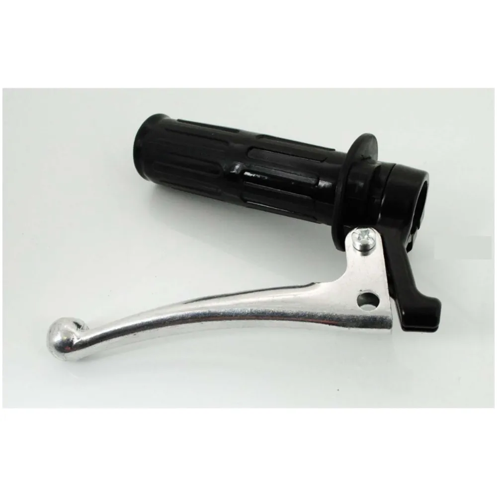Gasgriff Armatur Aluminium Schwarz mit Bremshebel Poliert fü_1