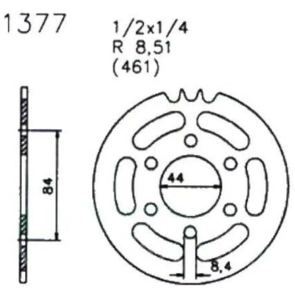 Sprocket Esjot steel 42 teeth for KTM Bora 50, Chopper 80 MG_1