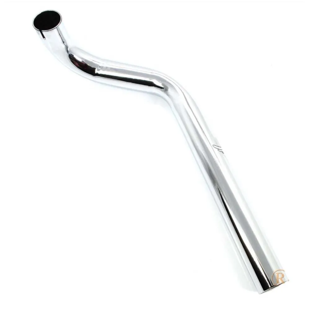 Auspuffkrümmer Stahl 28mm 350mm Chrom für Hercules Prima, KT_1