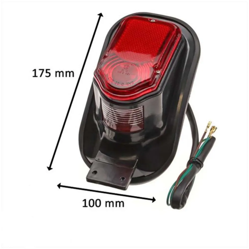 Rear light license plate holder 150mm 85mm 100mm 50mm 6 Volt_2