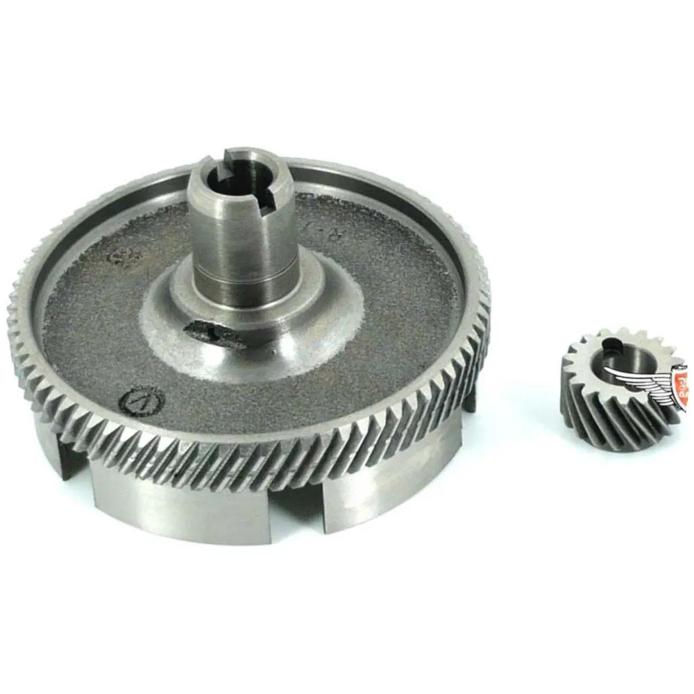 Steel clutch basket with helical crankshaft pinion for Zünda_1