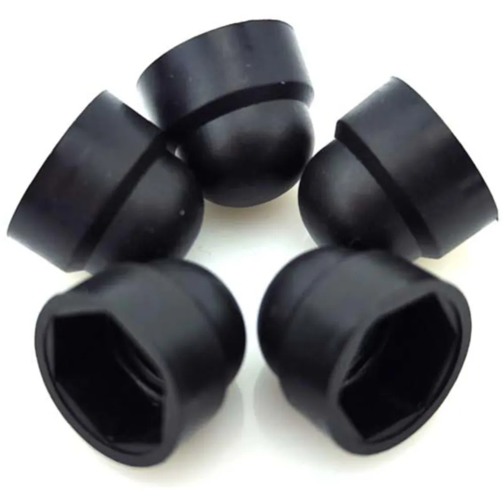 Nut caps set 5 pieces plastic black for M8 width across flat_1
