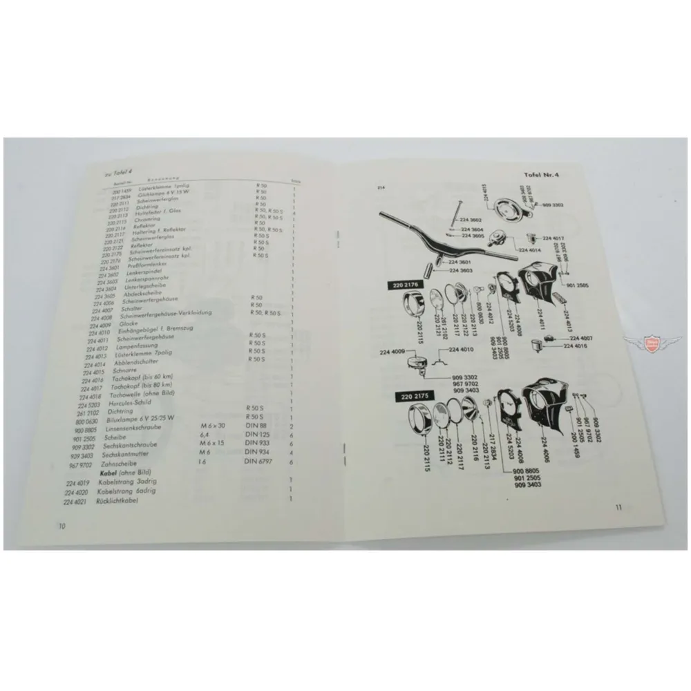 Ersatzteil Liste Teile Katalog Ausgabe 1963 für Hercules Rol_1