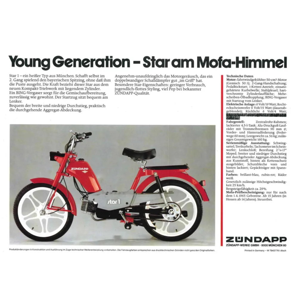 Brochure Moped DIN A4 for Star 1 MG00086604_1