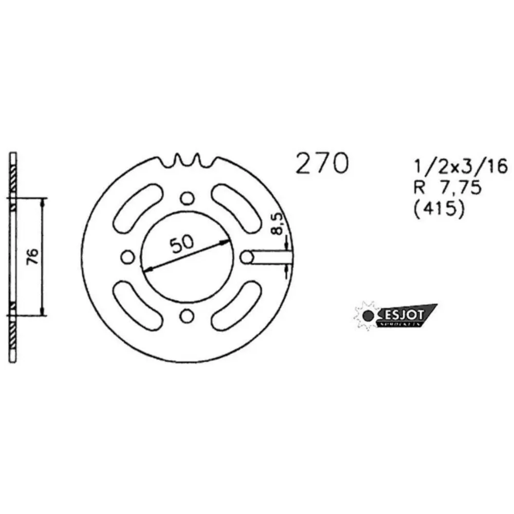 Sprocket Esjot steel 40 teeth for Hercules MK 3 M, 4 5 M MG0_1