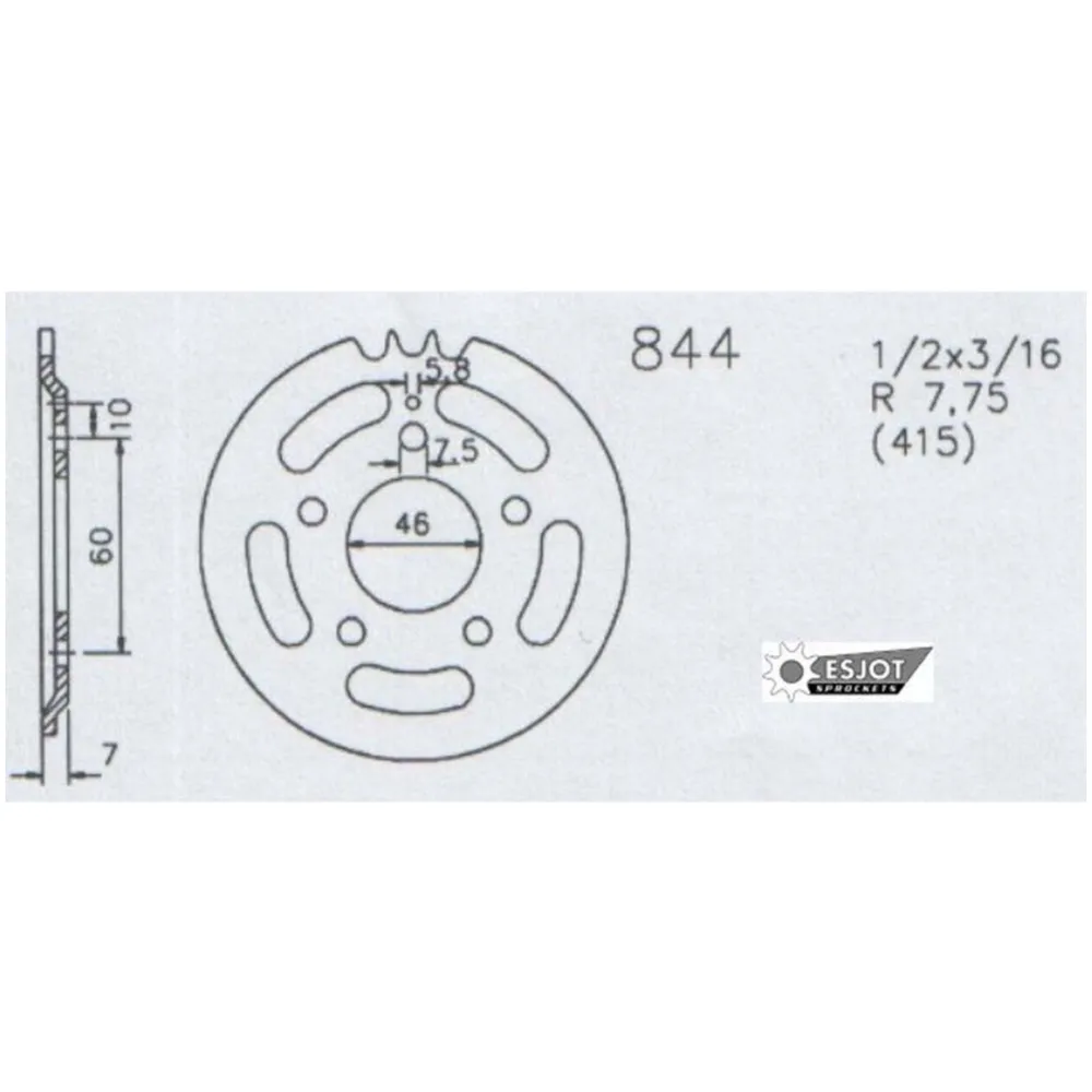 Esjot steel sprocket 36 teeth for Zündapp, M 25, 50, Type 43_1