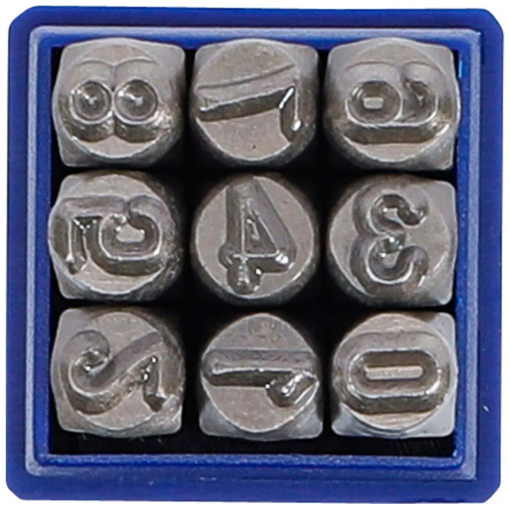 Schlagzahlen Satz 6mm DIN1451 9-teilig 55045_1