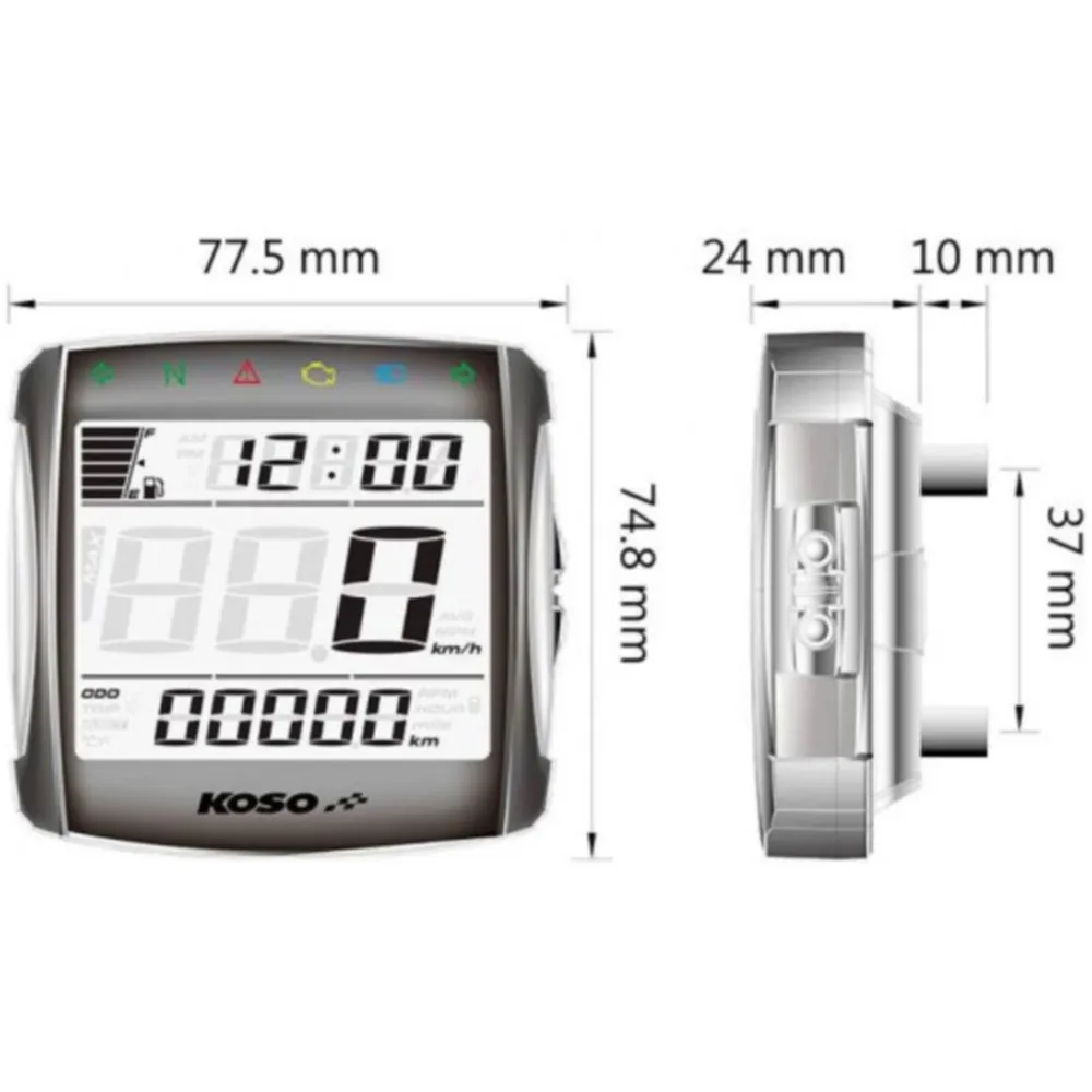Multifunktions-Tachometer Koso XR-S 01 Cockpit 33945_2