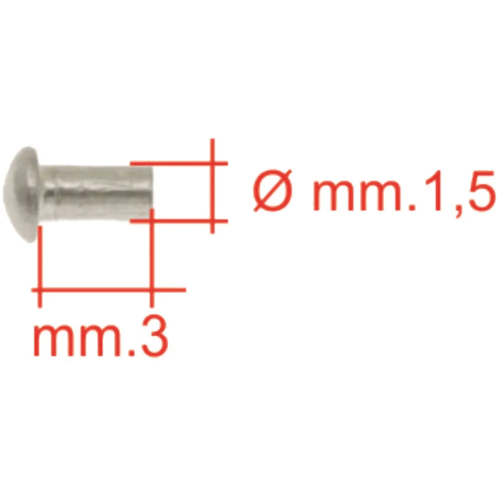 Niet / Metallbolzen 1,5x3,0mm Halbrundkopf 36478_1