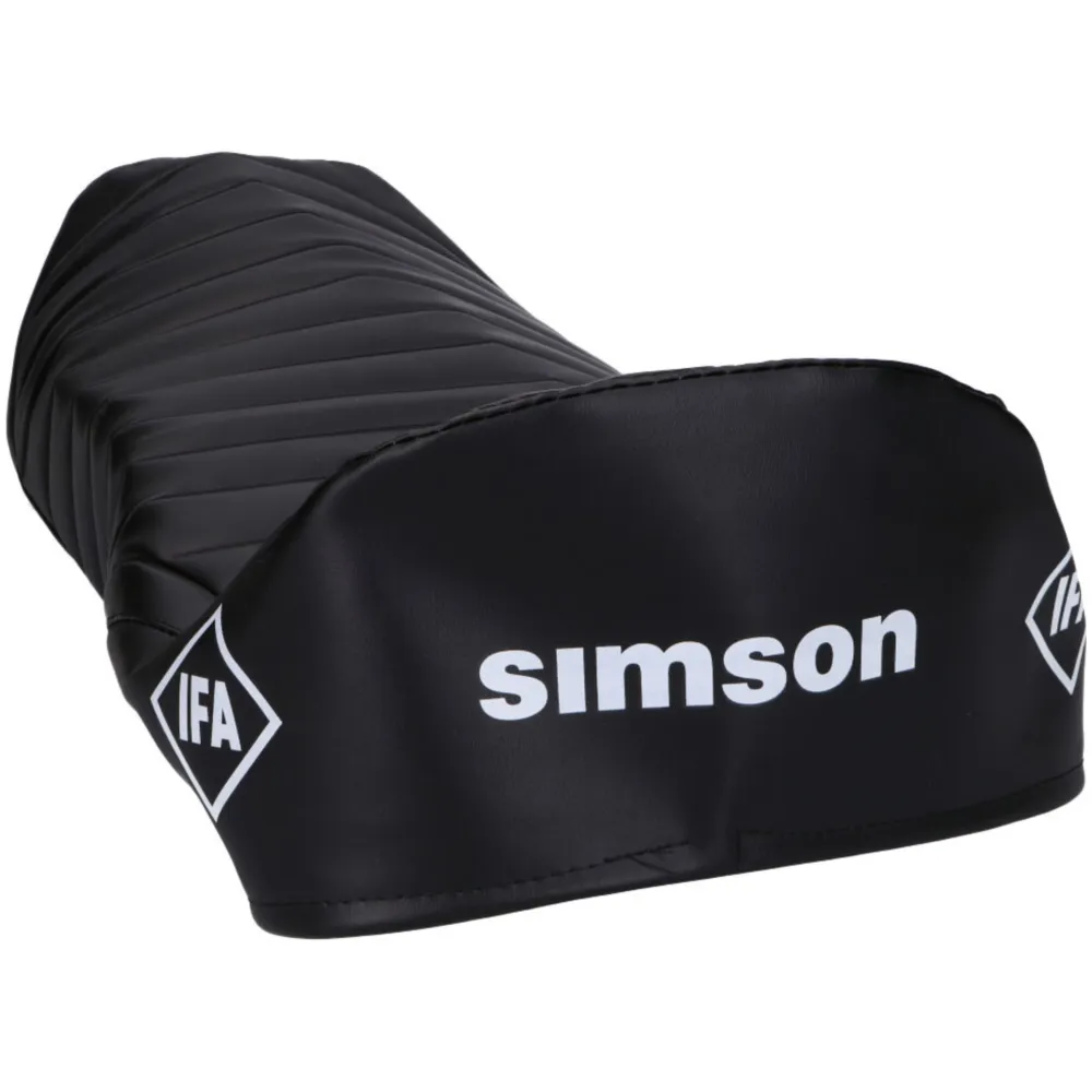seat cover pleated black w/ logo for Simson S51, S53, S70 En_2