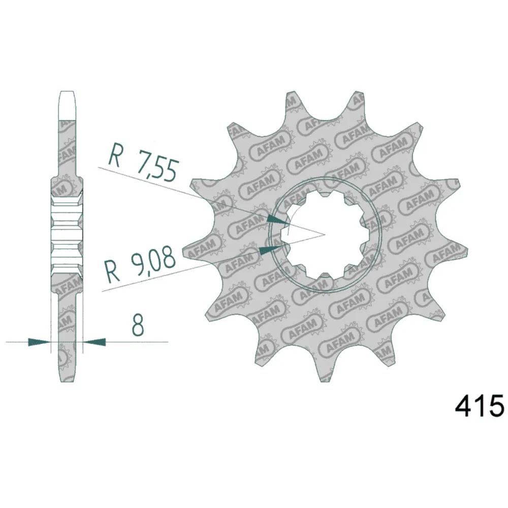 front sprocket 12 teeth 415 for Aprilia RS50 93-98, Rieju Dr_1