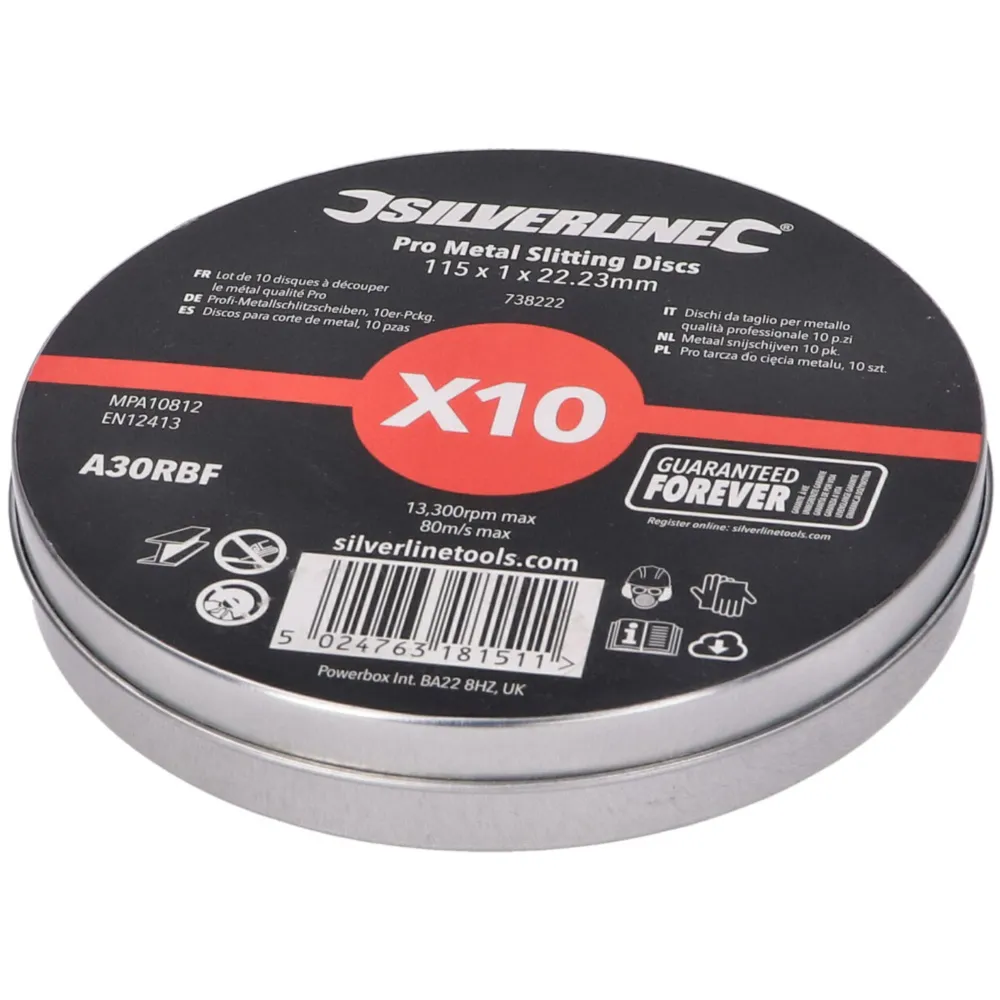 Trennscheiben Set Metall Profi 115x1mm 10-teilig 43366_1