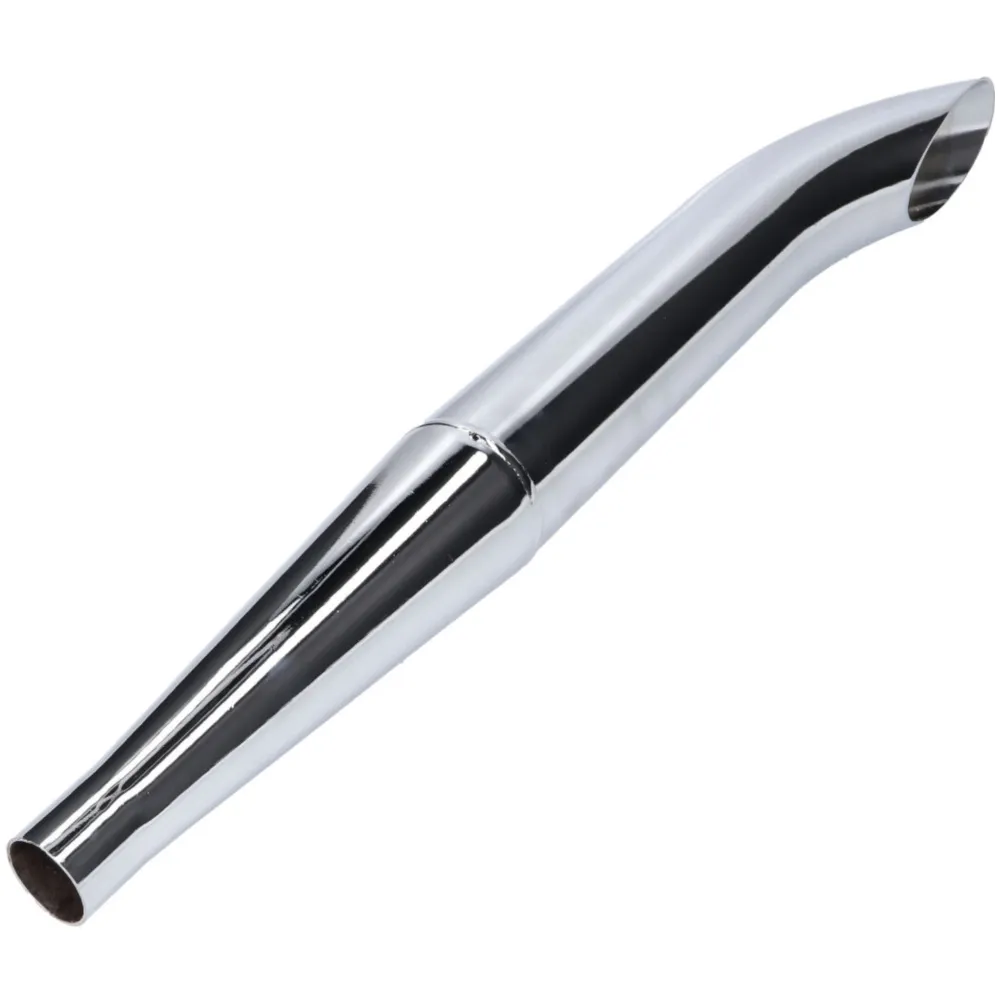 exhaust swiing side pipe 28/60mm chrome moped universal 4379_1