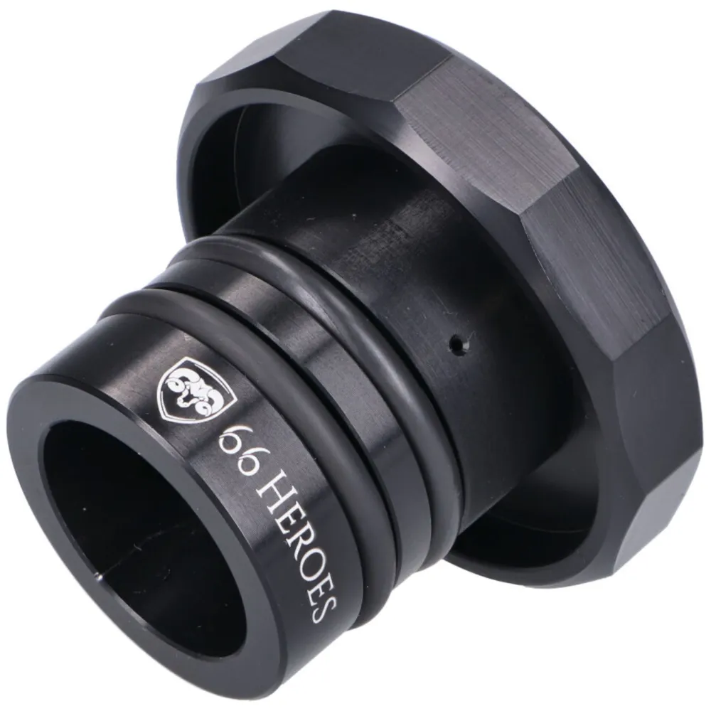 gas cap 66Heroes aluminum black w/ Puch logo for Puch Maxi S_1