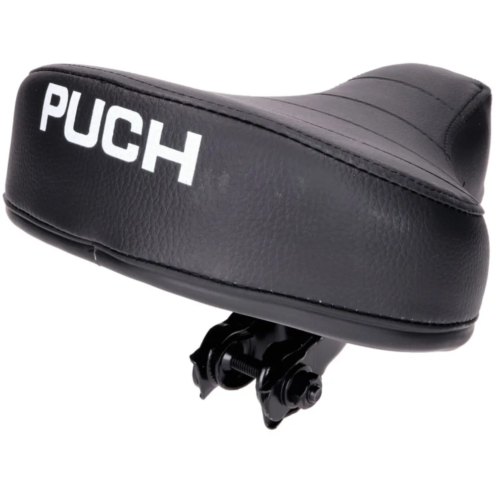 Sattel / Sitz flach schwarz abgesteppt gefedert mit Puch-Sch_2