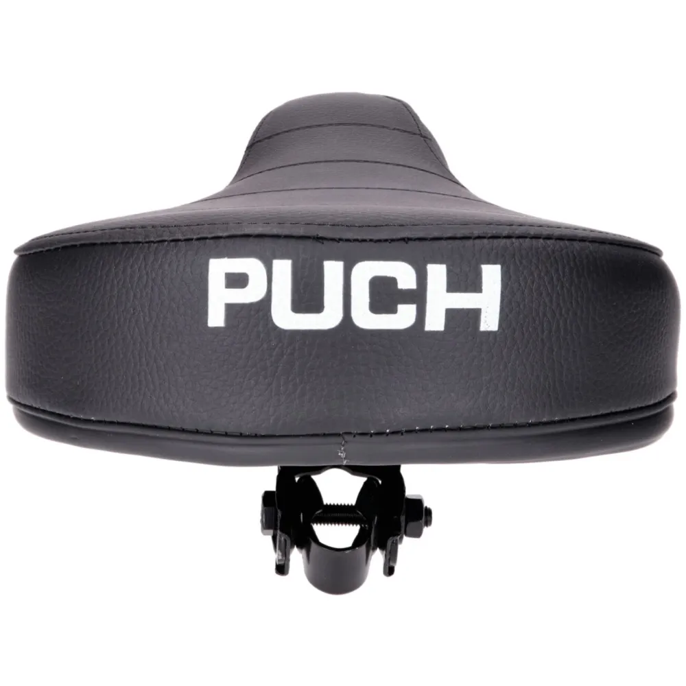 Sattel / Sitz flach schwarz abgesteppt gefedert mit Puch-Sch_3