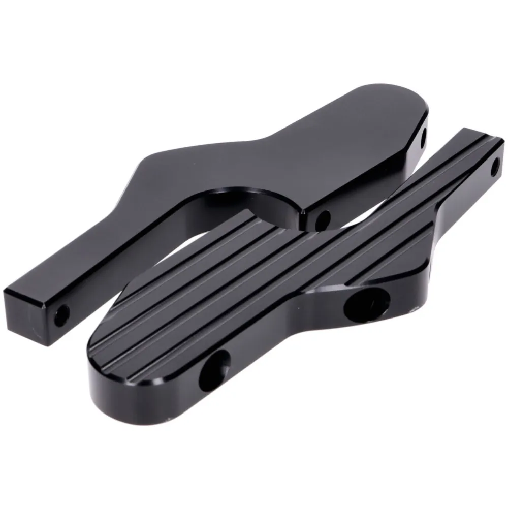 pillion footpeg adapter set aluminum CNC matt black for Vesp_1