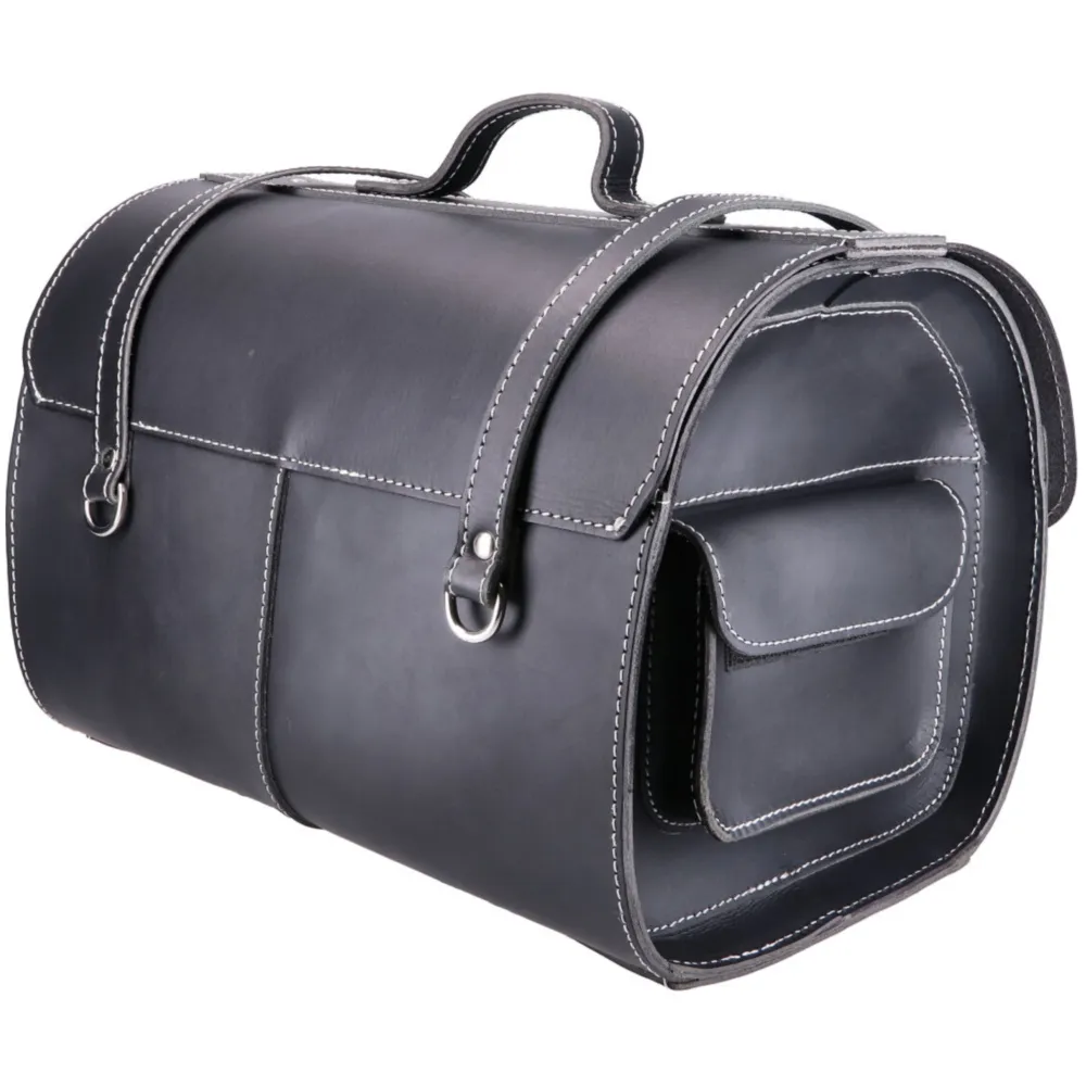 Lederkoffer Echtleder schwarz ca. 26 Liter 38x27x26 für Vesp_1
