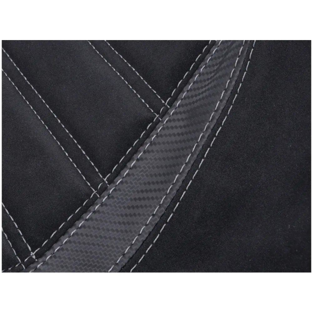 seat cover black, grey stitch seam for Vespa GTS 125, 300 48_1