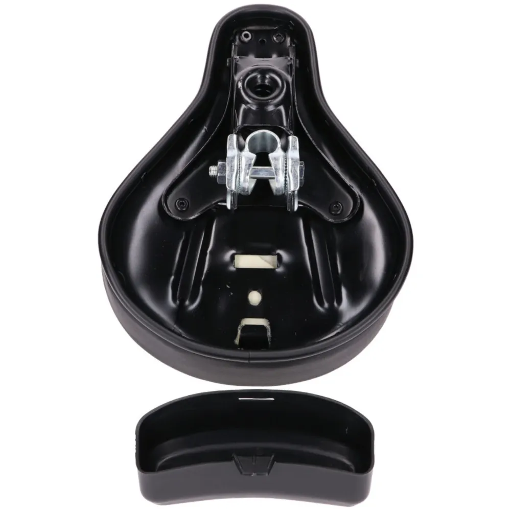 saddle / seat quilted spring-mounted black for moped 48967_3
