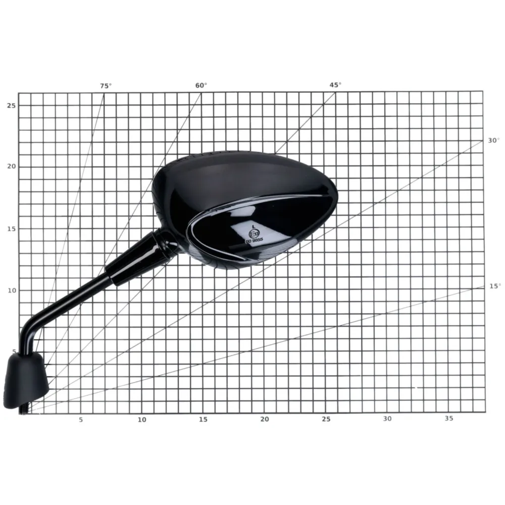 mirror set M8 short, black glossy for Vespa GTS HPE, Sprint,_1