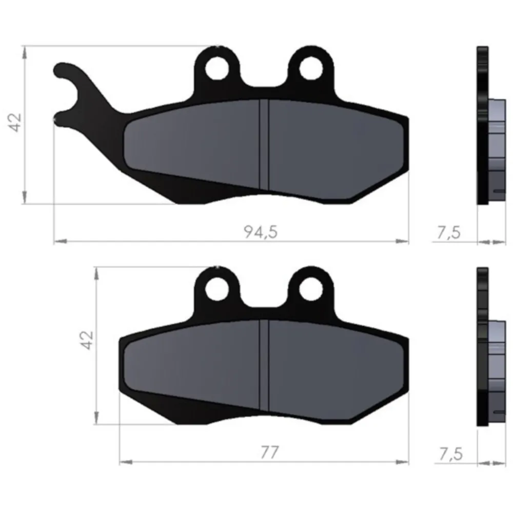 Brake pads -BGM 76.8x41.8/94.5x42mm- Gilera Runner 125-200 F_3