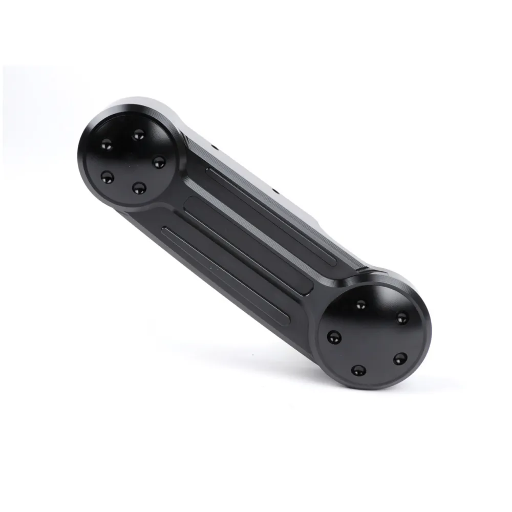 Fork link cover -MOTO NOSTRA, CNC, black shiny, straight for_2