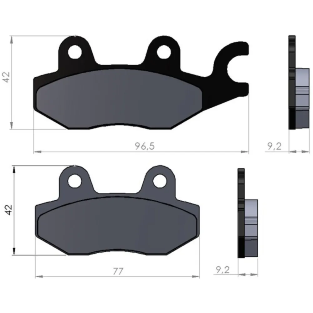 Brake pads -BGM 77.4x42.3/98.8x42.3mm- CAGIVA Elefant i.e. 9_3