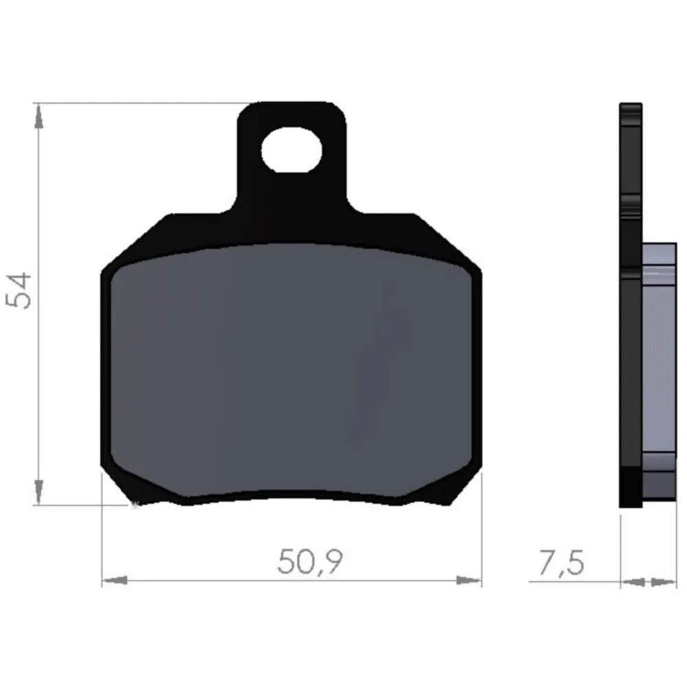 Brake pads -BGM 50.8x53.9mm- BENELLI 666 125cc 1998 (r), CPI_1
