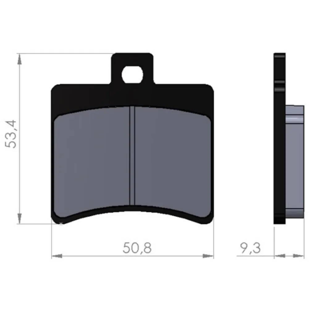Brake pads -BGM 50.9x53.5mm- Sachs Speedjet 50, Aprilia SR 5_3