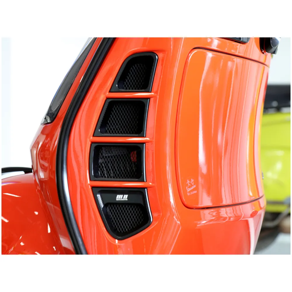 Glove box net panel set -MOTO NOSTRA, CNC, black mat- Vespa _3